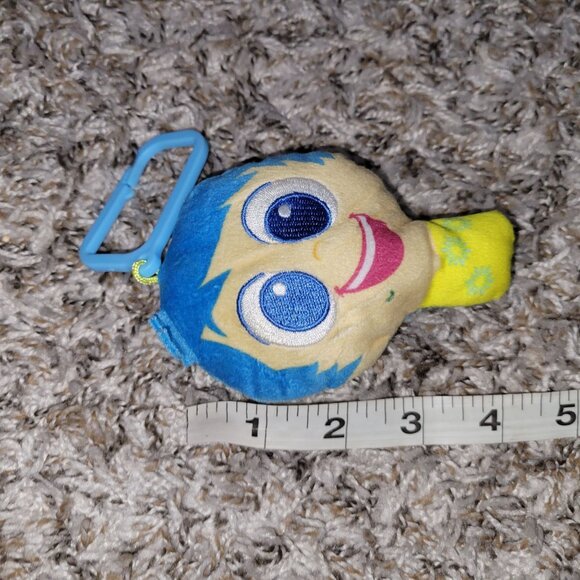 Disney Pixar Inside Out Joy Emoji Plush 4 inch Keychain Clip Stuffed Animal Toy - Picture 3 of 3